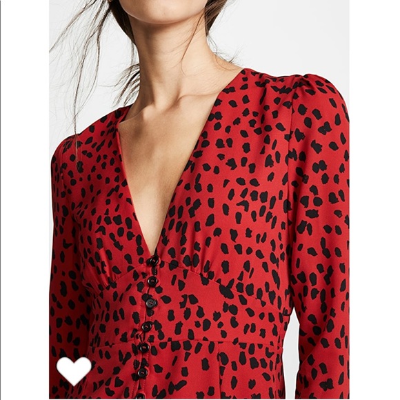 NWOT Rahi XS Red Leopard Scarlett Dress X Small - Picture 6 of 11